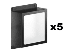 Комплект светильников Geniled Griliato Tetris х5 для ячейки 100х100 50Вт 5000К Опал черный